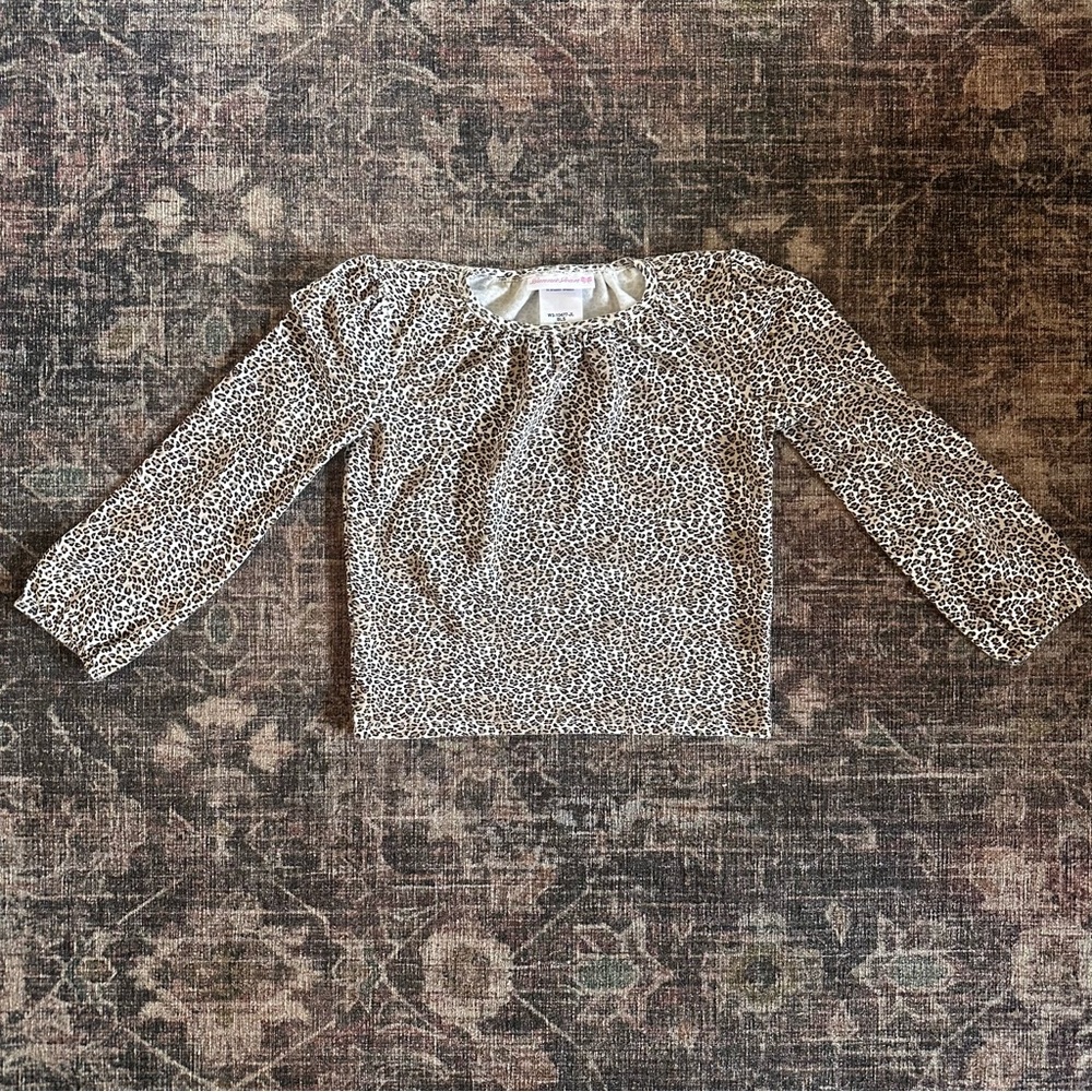 Bonnie Jean Leopard Print Long Sleeve Top | Girls Size 6